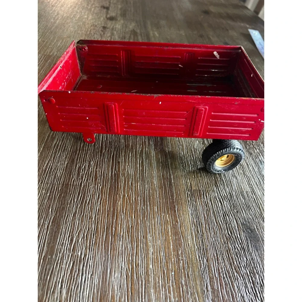 Vintage Ertl Red Metal Trailer Diecast Farm Toy Made in USA Replacement Parts